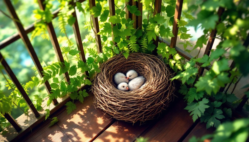 balcony bird nesting species