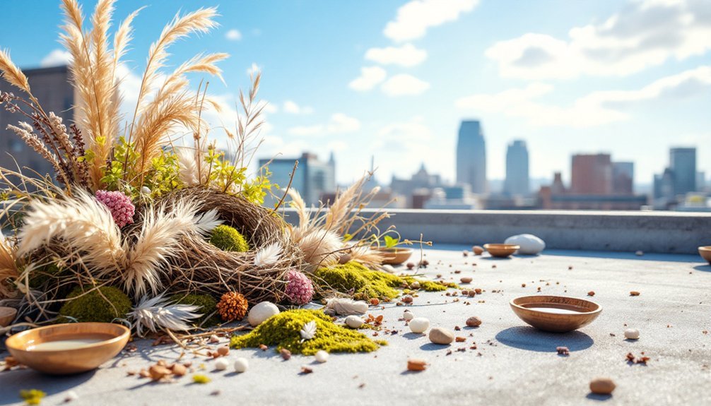 bird friendly rooftop nesting materials