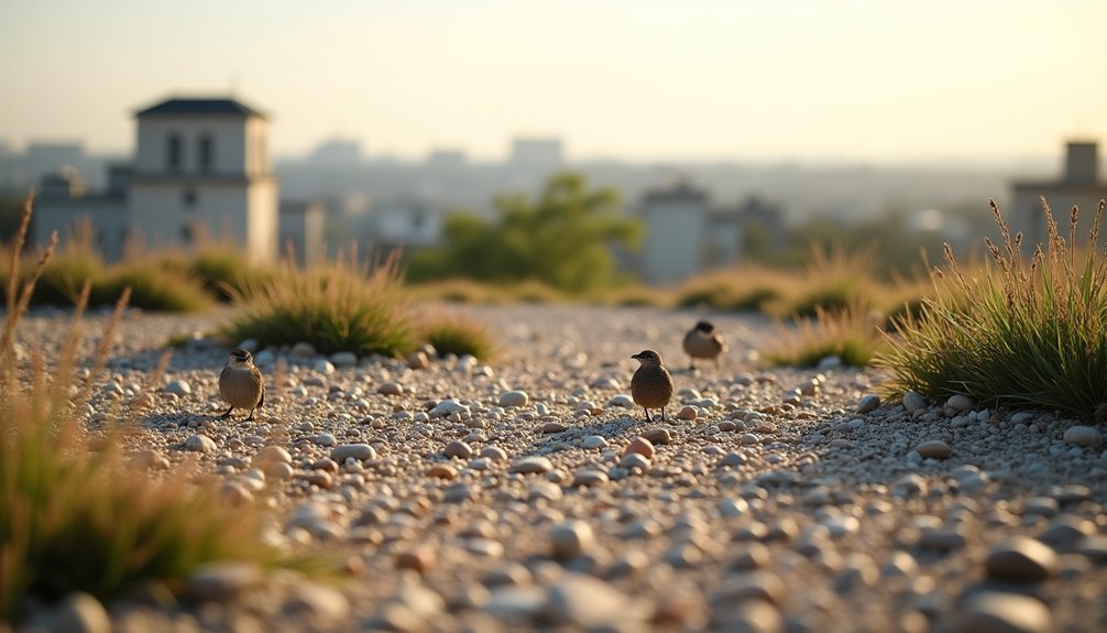 gravel rooftops imitate beaches