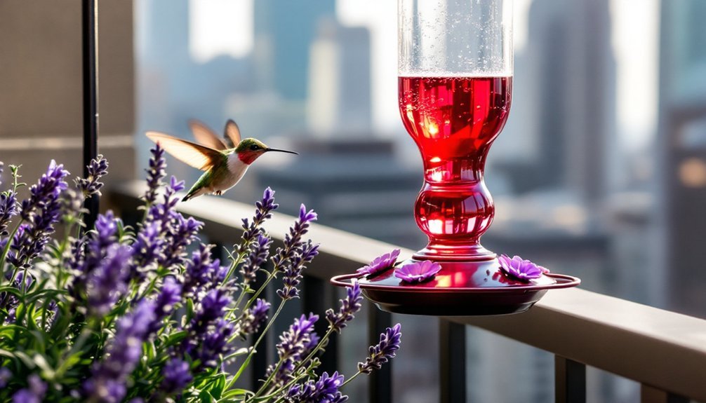 hummingbird feeders for urban gardens