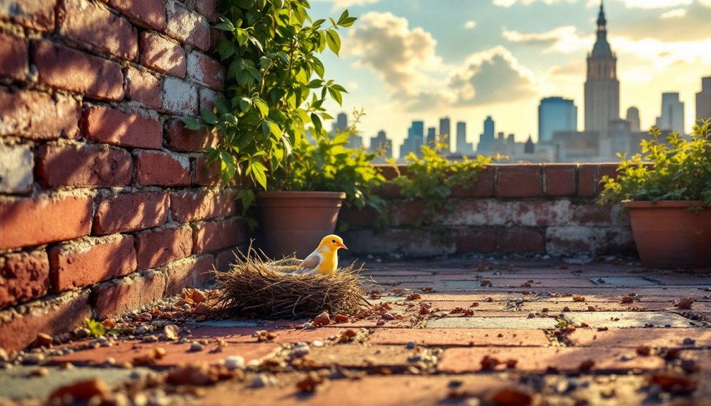 urban rooftops provide shelter