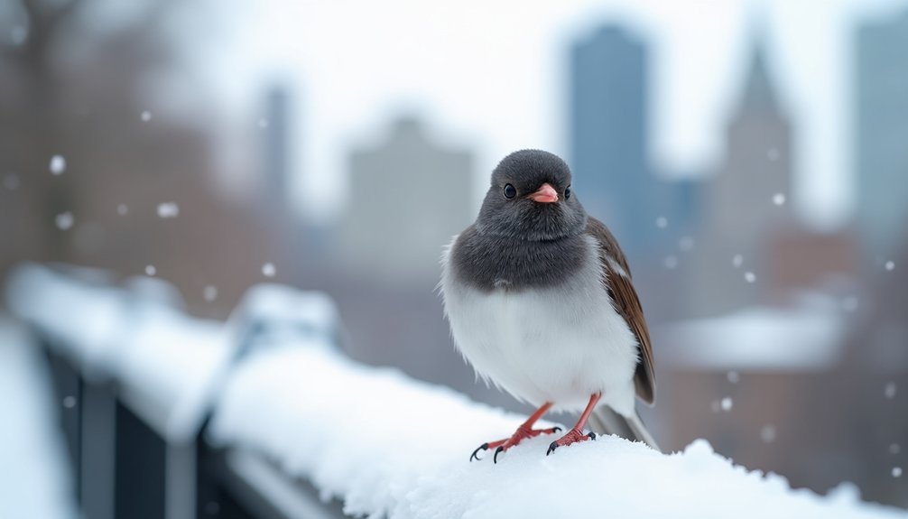 urban winter bird visitors