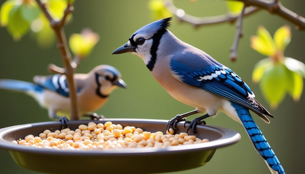blue jay feeding habits