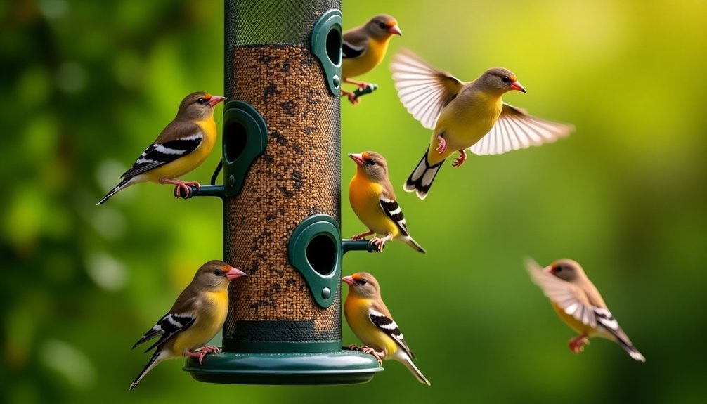 finches exhibit natural foraging