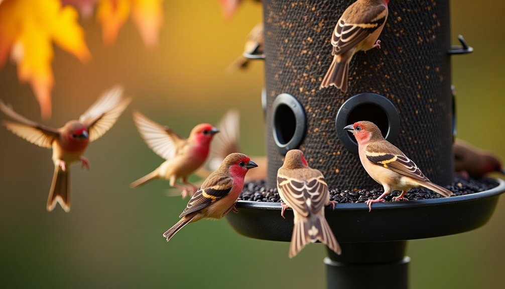 finches seasonal feeding habits