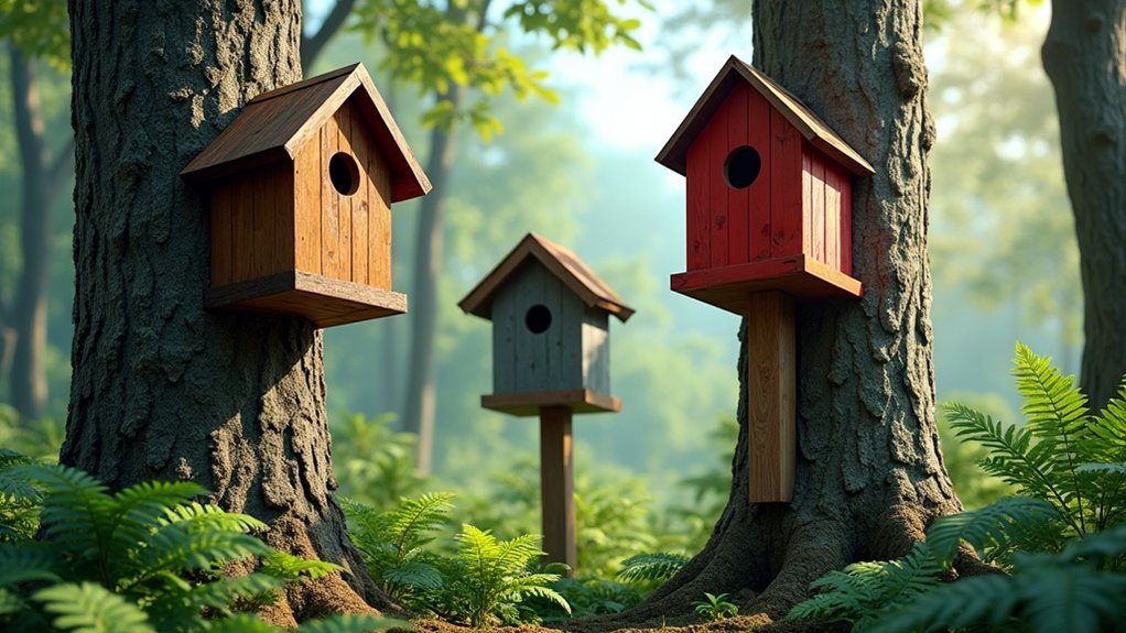 optimal woodpecker box heights