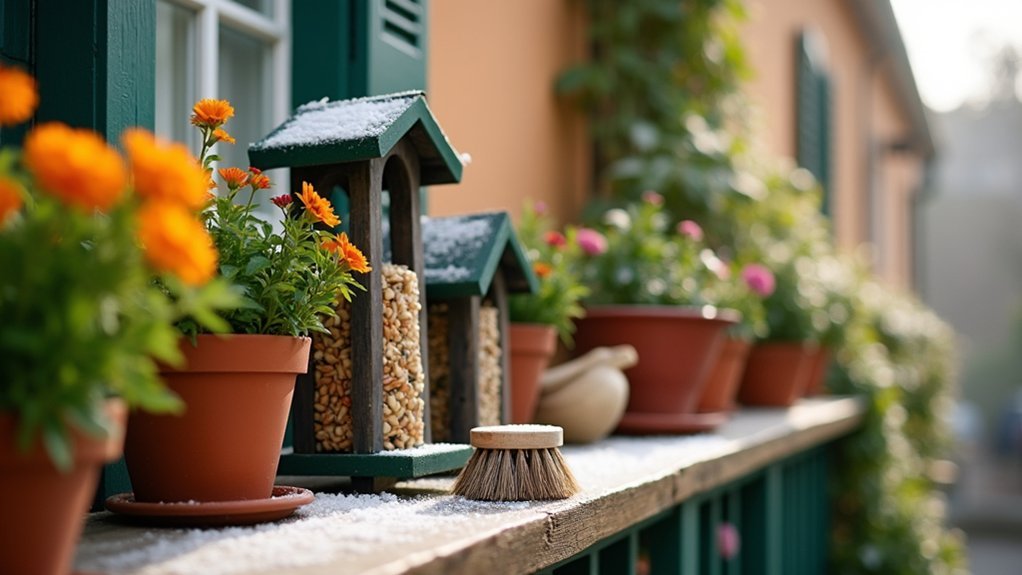 bird feeder cleaning schedule