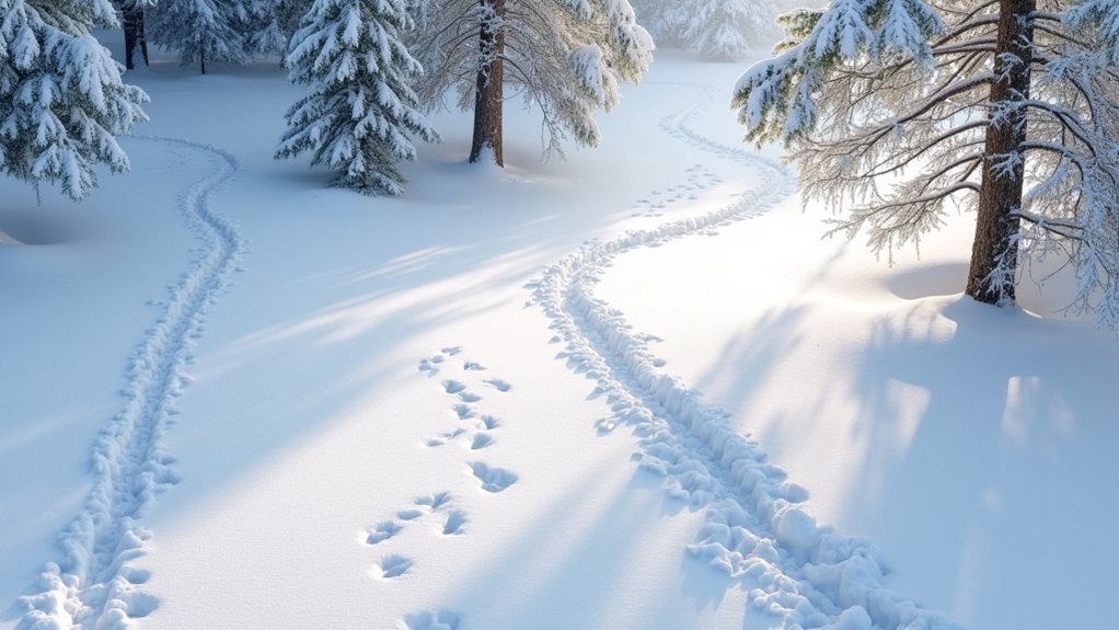 bird tracks in snow